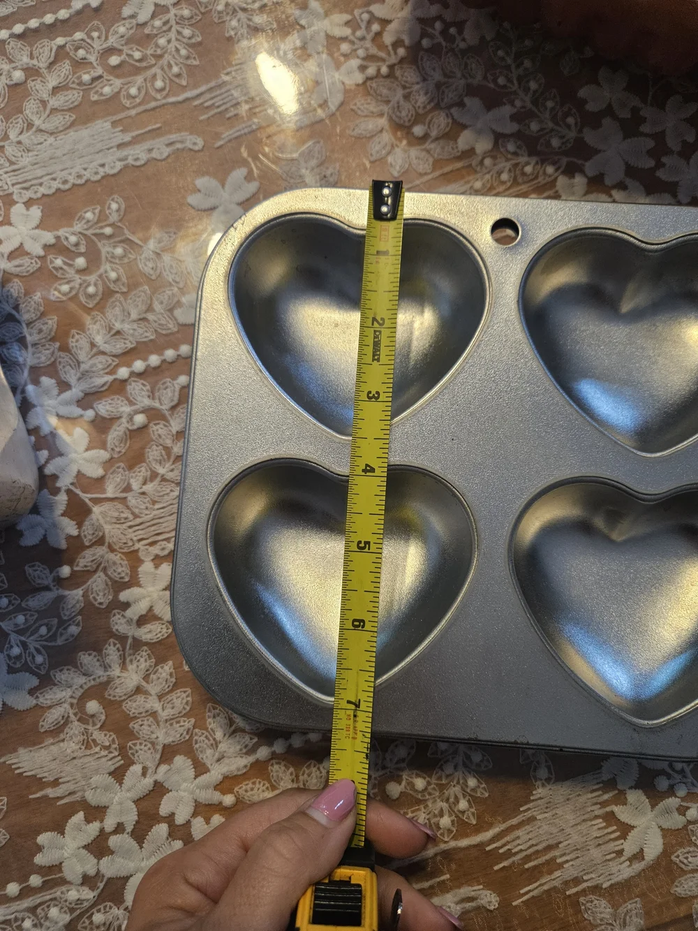 Silver Heart-Shaped Muffin Pan Set - Pack of 2